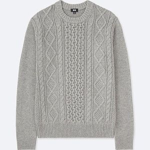 Uniqlo Heattech cable knit sweater